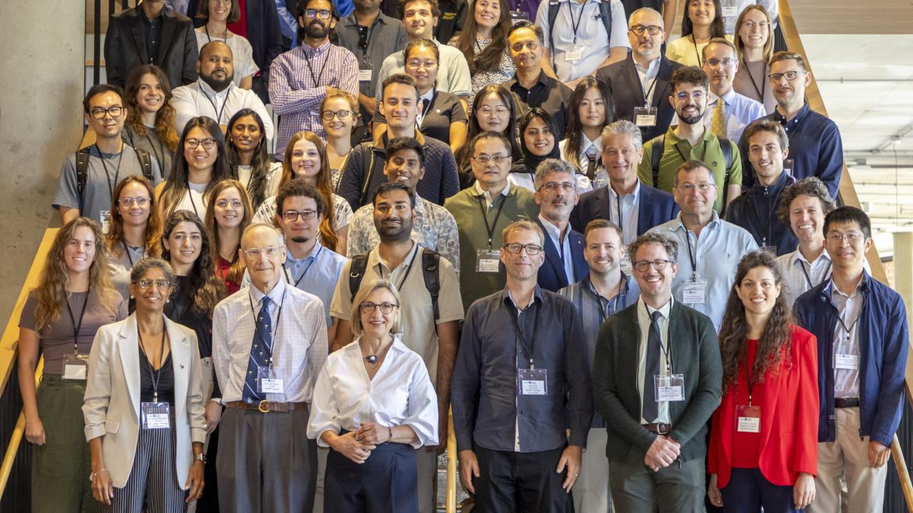 Group of attendees on stairwell